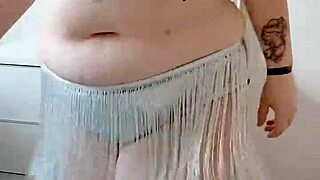 bbw with big ass and curvy belly dances sensually