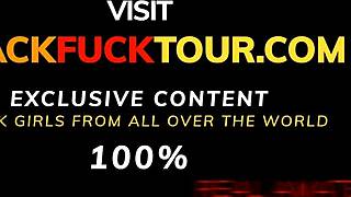 Ebony Massage Therapy Interracial Fuck Caught on Cam with Big Cock Blowjob and Doggystyle