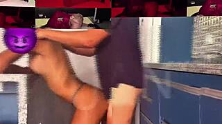 Blackmailed cute teen wife licks pussy at halloween gloryhole party. She takes creampie and swallows cum in swing house fantasy!