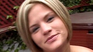 Horny Babe Sucks Big Natural Tits!