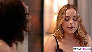 blonde college babe licks and fingers ebony lesbian roommate in dorm 69 position