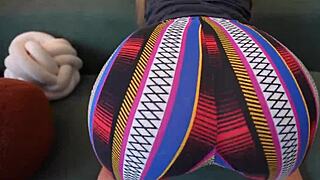 I hooked up with this curvy girl who had a huge ass and tore her leggings before pounding her tight wet pussy from behind in doggystyle until creampie