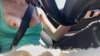 italian big tits milf artemisia love hot tits oudoor close up session horny af car driving