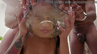 beautiful hot brazilian elisa santos takes double anal penetration from four big studs with gaping