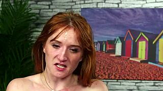 Seductive British Babe Gets Facialized With Cumshot After Blowjob And Handjob In Pov