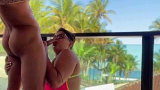Why Does Gaucha Rabuda Squirt While Bareback Fucking Maloqueiro on Balcony?