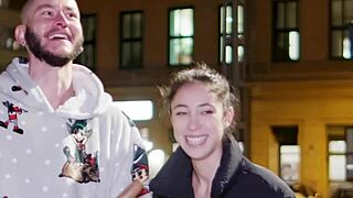 Hey, watch this tiny 18+ Italian teen beg for a breeding creampie as I cum inside her tight pussy outdoors