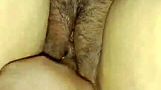 Hot girl fingered by boyfriend with oiled hairy pussy masturbation!