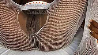 Blacked teen 18+ Wetpussynaija in hot lingerie slides huge BBC inside her wet pussy for doggystyle sex.