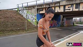 Petite Latina Nuria Millan Gets Public Anal Banging in Outdoor Doggystyle Action