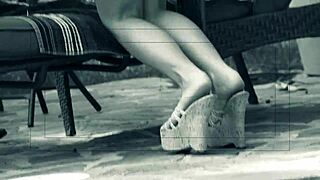 Mom in outdoors in the sun we find Aubrey Adams rubbing herself and fucking too.