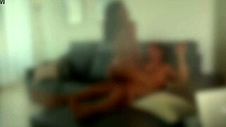 Smoking Cigar While Fucking Beautiful Brazilian Wife on Sofa