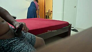 maid teases with ass flashing before giving a sneaky handjob to her owner