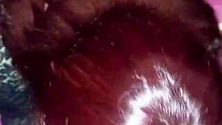 me follo a mi vecina latina redhead con big cock blowjob después de su fiesta de graduación