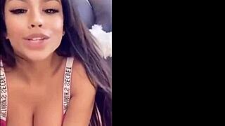 Sexy solo girl cam show contrasts her teasing moves