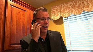 the couple engages in hot passionate sex with the housewife reaching orgasm