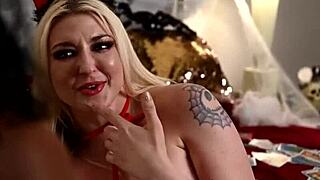 Interracial lesbians leya falcon and mocha menage pound hard in costumes.