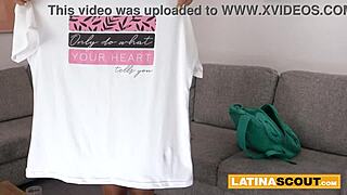 Amateur latina babe endures intense rough anal fucking with deepthroat in hardcore casting domination