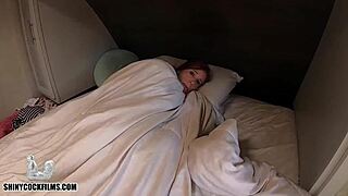 stepmom and stepson share emotional taboo fuck for survival in pov scene