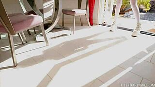 Acrobatic Brunette Angel Windell Delivers Deepthroat Facial and Rimjob in Lingerie