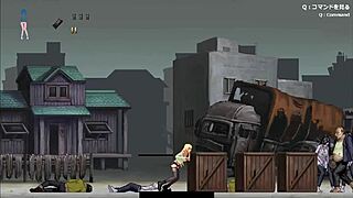 Blonde gets horny for anal assfucking in gangbang group banging game