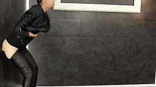 uhh this fetish babe gets all messy with bukkake