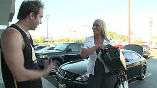 I love fucking blonde milf melanie monroe with big cock blowjob and facial cumshot in lingerie.