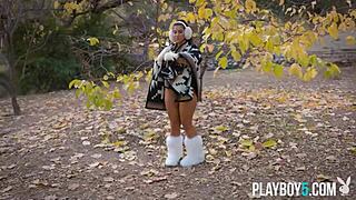 Curvy Arab milf Lena the Plug shows off her naked body for Playboy