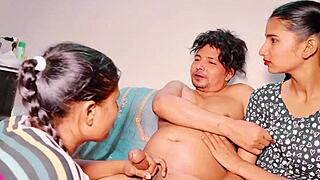 I enjoyed a quick threesome with milf and guy featuring squirting orgasm and wet pussy action in homemade ffm group sex