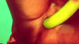 the asian village girl passionately fucked a brinjal in her wet shaved pussy