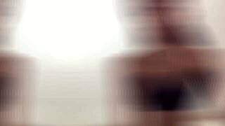 Blonde Goddess Dominates Ebony in Interracial Lingerie Massage with Intense Kissing