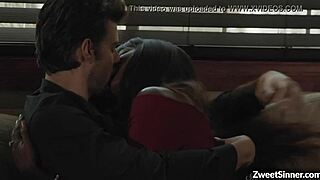 Hot ebony babe ana foxxx contrasts calm with crazy ride on lovers huge white dick