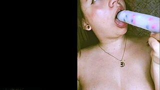 I show off my beautiful curvy body with big natural tits and masturbate with dildo for fans