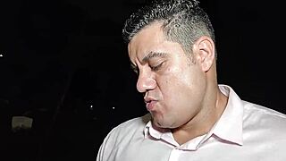 Amateur Brazilian Boss Yuri Gaúcho with Big Cock Gives Outdoor Handjob Exhibition until Huge Cumshot in Public