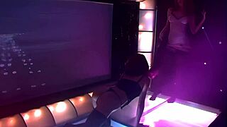 Milf mommy in fishnets and heels bends over for anal fingering and gaping with Sarah Blake. They ride cowgirl style in lingerie for intense lesbian licking and toy play on bed.