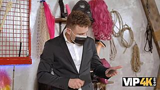 Next Door Blonde Milf With Fake Tits And Shaved Pussy Teases In Stockings?