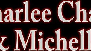 Charlee Chase and Friend Oil Up Big Tits for Handjob Cumshot