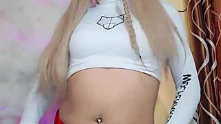 i spot this hot trans girl jerking her cock