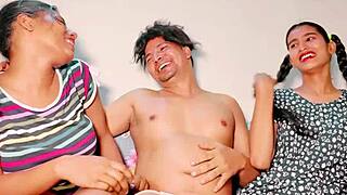 I enjoyed a quick threesome with milf and guy featuring squirting orgasm and wet pussy action in homemade ffm group sex