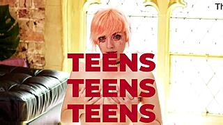 British 18 year old student swallows teacher's cum after deepthroat blowjob