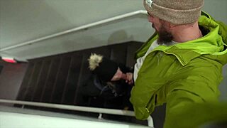 ski trip turns into roadside fuck and hot hotel orgasm