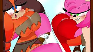 Amy Rose furry futanari images compiled with intriguing cut music overlay