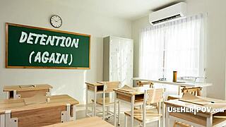 Milf Teacher Reprimands Me While Holding Attention with Pussy - Kayla Paige Useherpov! How Does She Fuck Hardcore on Desk?