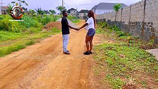 The stranded Abuja girl ends up with a big cock stuffed in her squirting pussy during quickie ride