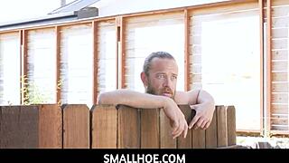 Petite 18+ Pornstar Lily Glee Can't Resist Sucking And Fucking Her Fitness Instructor's Huge Cock In Smallhoe Scene!