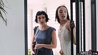 Realtor seduces divorced black teen for strapon licking and toy play