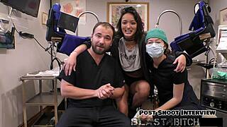 petite channy crossfire sucks cock backstage then gets missionary fucking with domination moaning spreading pussy cum blast