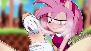 Amy Rose furry futanari images compiled with intriguing cut music overlay