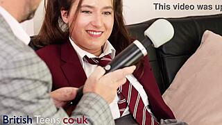 hot college student in costumes and lingerie gets domination in first time orgasm denial