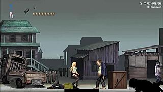 Blonde gets horny for anal assfucking in gangbang group banging game